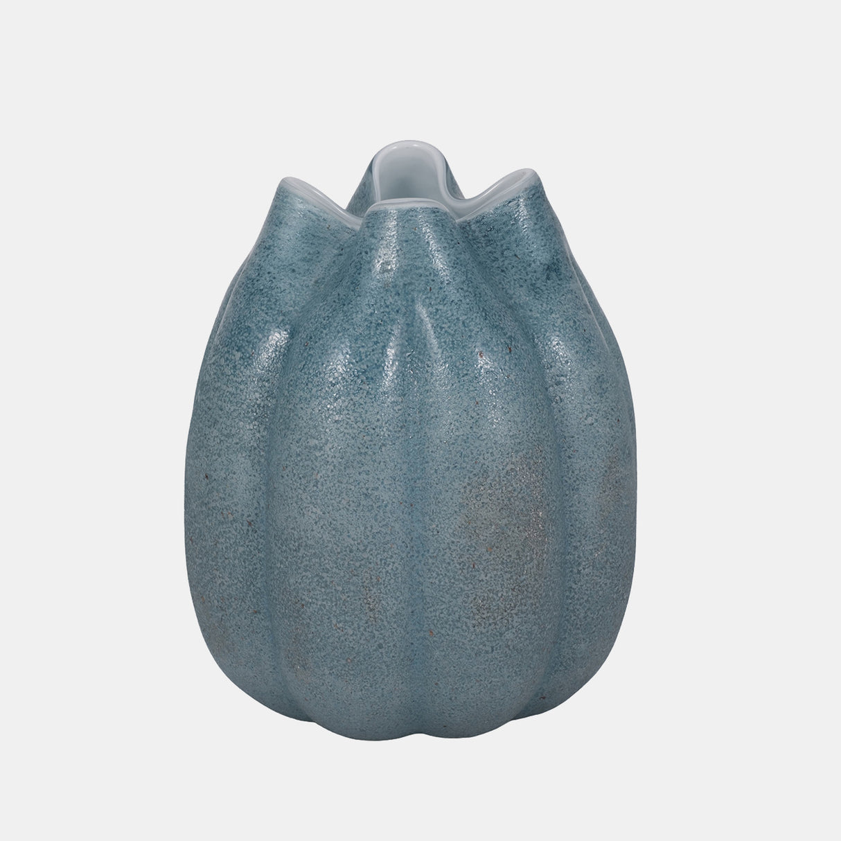 10" Glass Sea Urchin Vase, Blue from Sagebrook Home - Luna Furniture