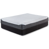 10 Inch Chime Elite Mattress with Adjustable Base in White/Blue - PKG010038