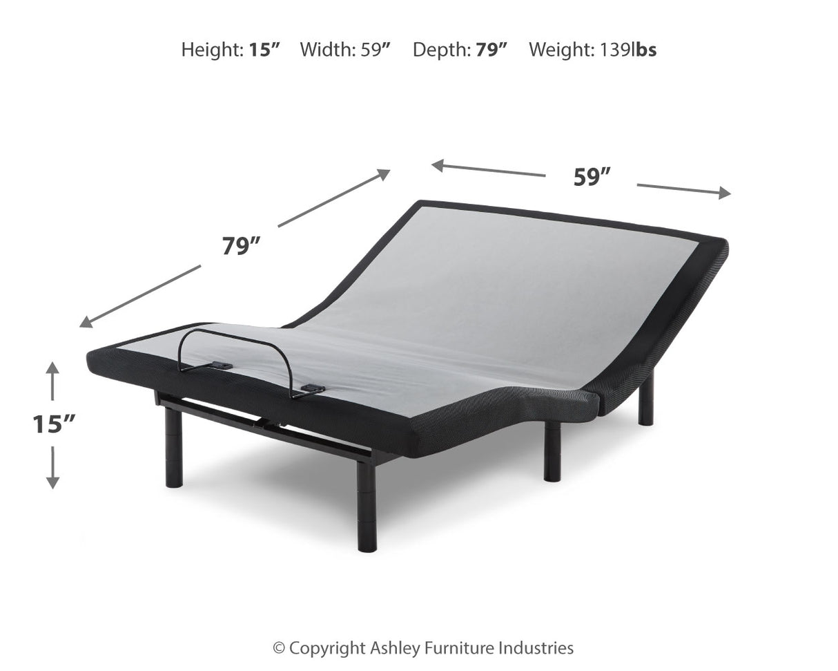 10 Inch Chime Memory Foam Mattress with Adjustable Base in White - PKG010073