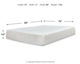 10 Inch Chime Memory Foam Mattress with Adjustable Base in White - PKG010076