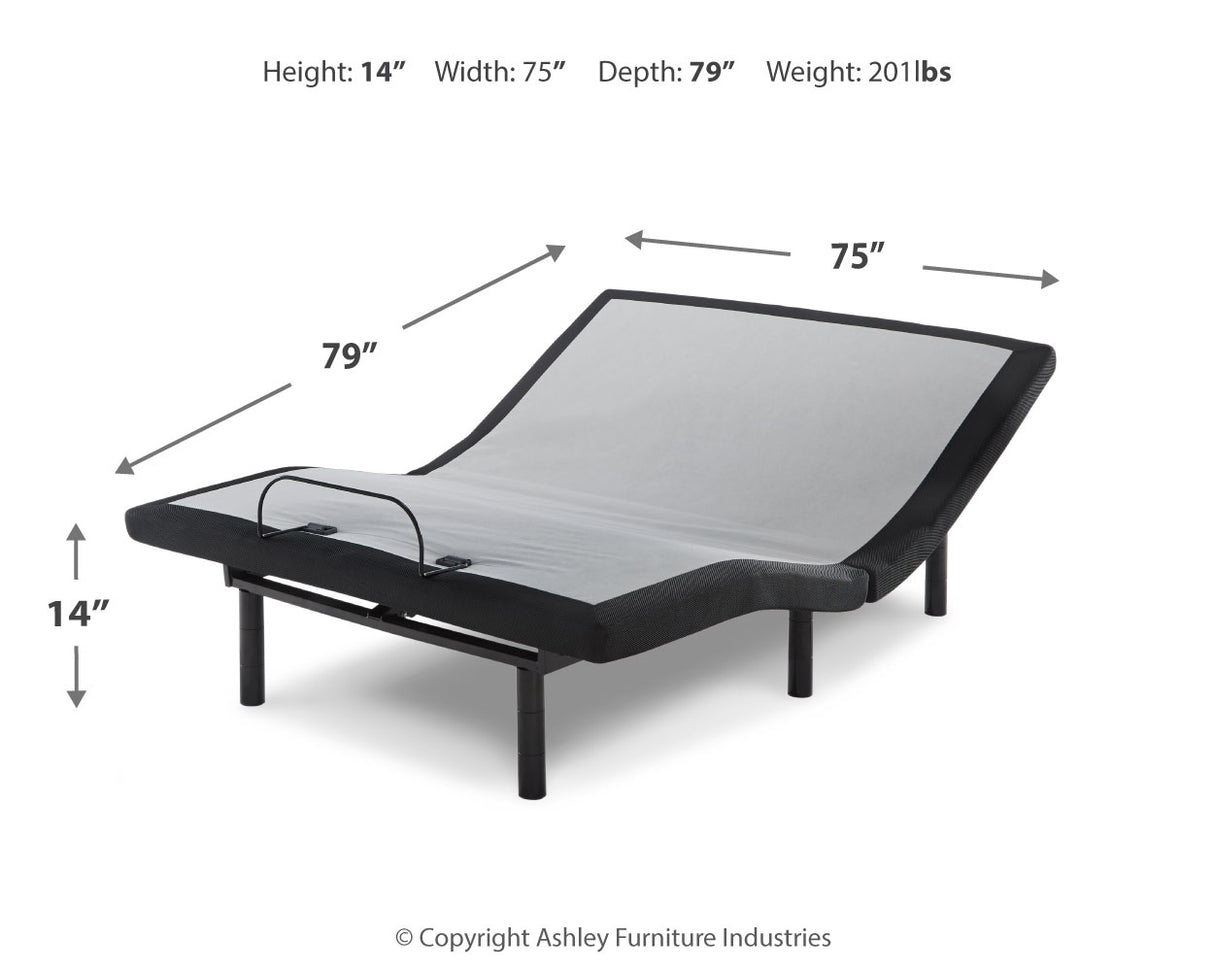 10 Inch Chime Memory Foam Mattress with Adjustable Base in White - PKG010077