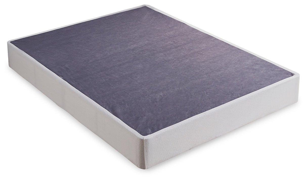 10 Inch Chime Memory Foam Mattress with Foundation in White - PKG009792