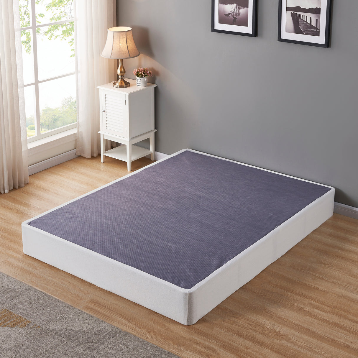 10 Inch Chime Memory Foam Mattress with Foundation in White - PKG009792