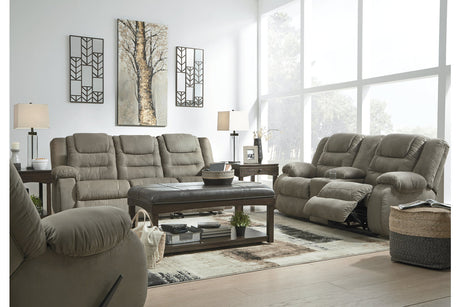 McCade Cobblestone Reclining Sofa, Loveseat and Recliner -  Ashley - Luna Furniture