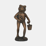 11" Gardening Frog, Bronze from Sagebrook Home - Luna Furniture