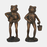 11" Gardening Frog, Bronze from Sagebrook Home - Luna Furniture