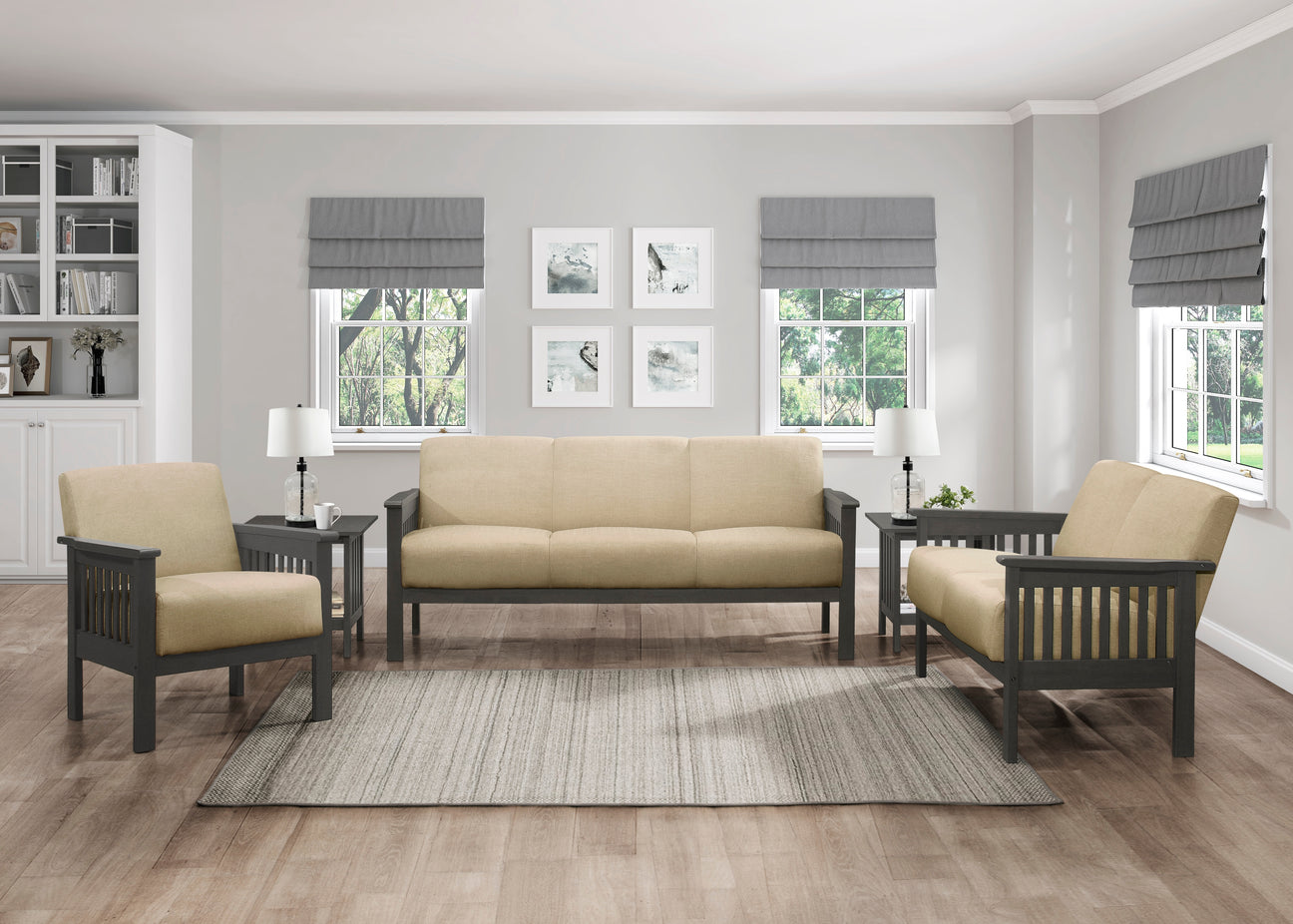 Lewiston Brown Sofa, Loveseat and Chair from Homelegance - Luna Furniture