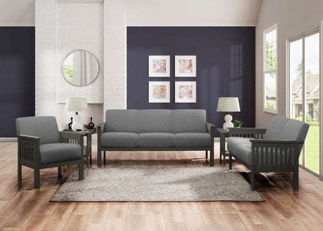 Lewiston Gray Sofa, Loveseat and Chair -  Homelegance - Luna Furniture