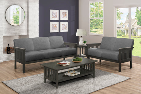 Lewiston Gray Sofa and Loveseat -  Homelegance - Luna Furniture