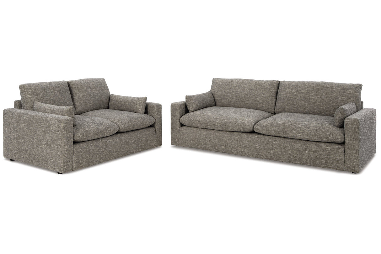 Dramatic Granite Sofa and Loveseat -  Ashley - Luna Furniture