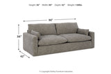 Dramatic Granite Sofa, Loveseat, Oversized Chair and Ottoman -  Ashley - Luna Furniture