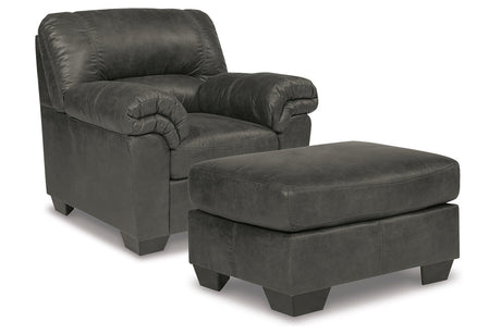 Bladen Slate Chair and Ottoman -  Ashley - Luna Furniture