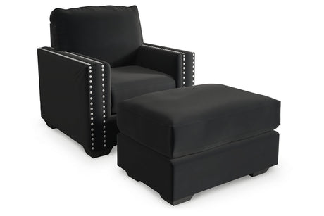 Gleston Onyx Chair and Ottoman -  Ashley - Luna Furniture