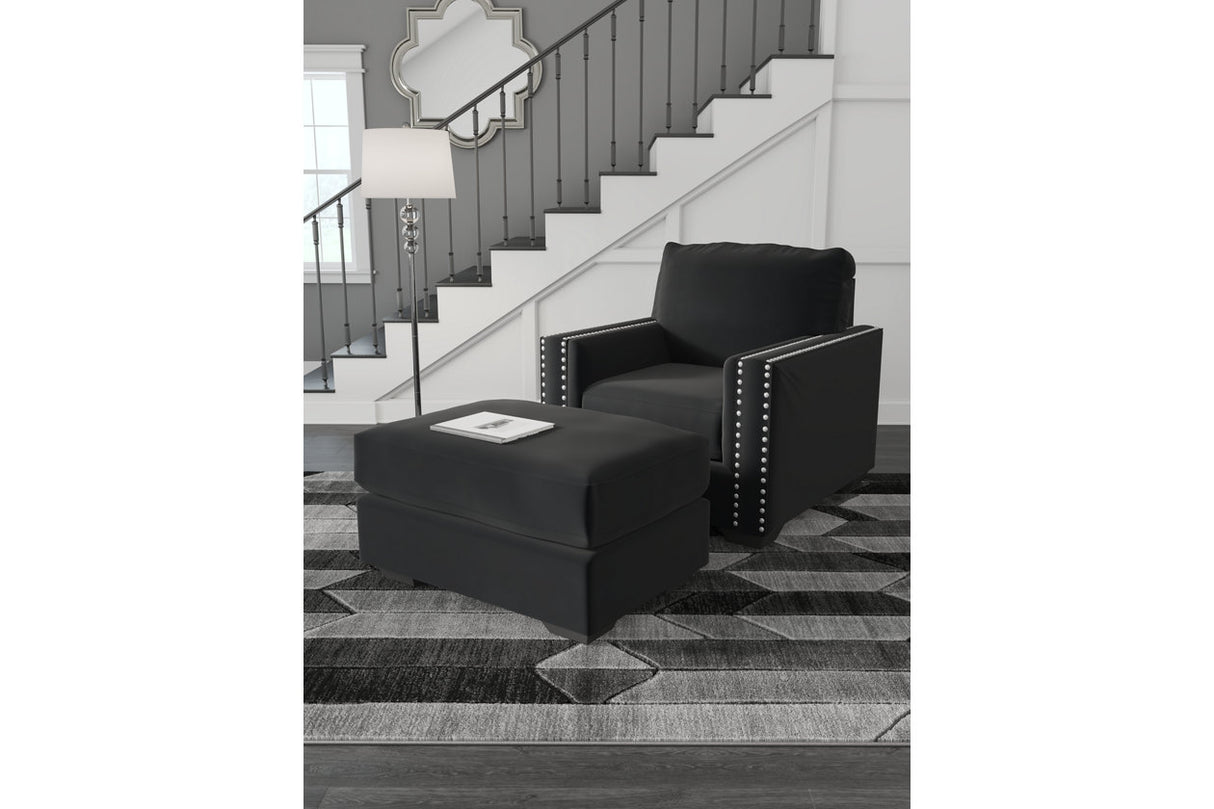 Gleston Onyx Chair and Ottoman -  Ashley - Luna Furniture