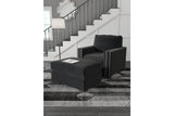 Gleston Onyx Chair and Ottoman -  Ashley - Luna Furniture