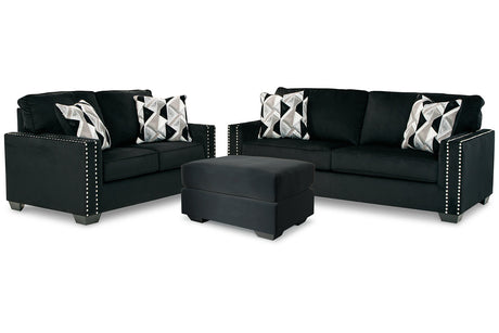 Gleston Onyx Sofa and Loveseat with Ottoman -  Ashley - Luna Furniture