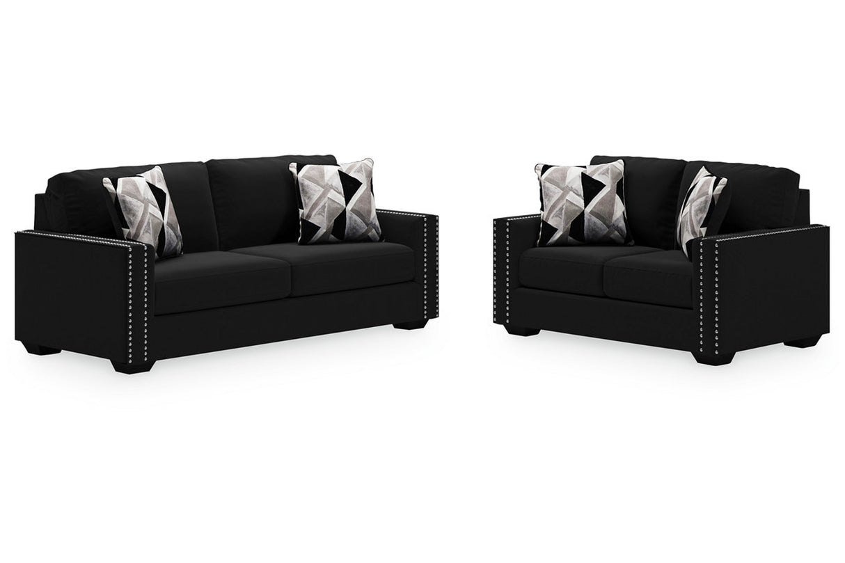 Gleston Onyx Sofa and Loveseat with Ottoman -  Ashley - Luna Furniture