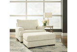 Caretti Parchment Oversized Chair and Ottoman from Ashley - Luna Furniture