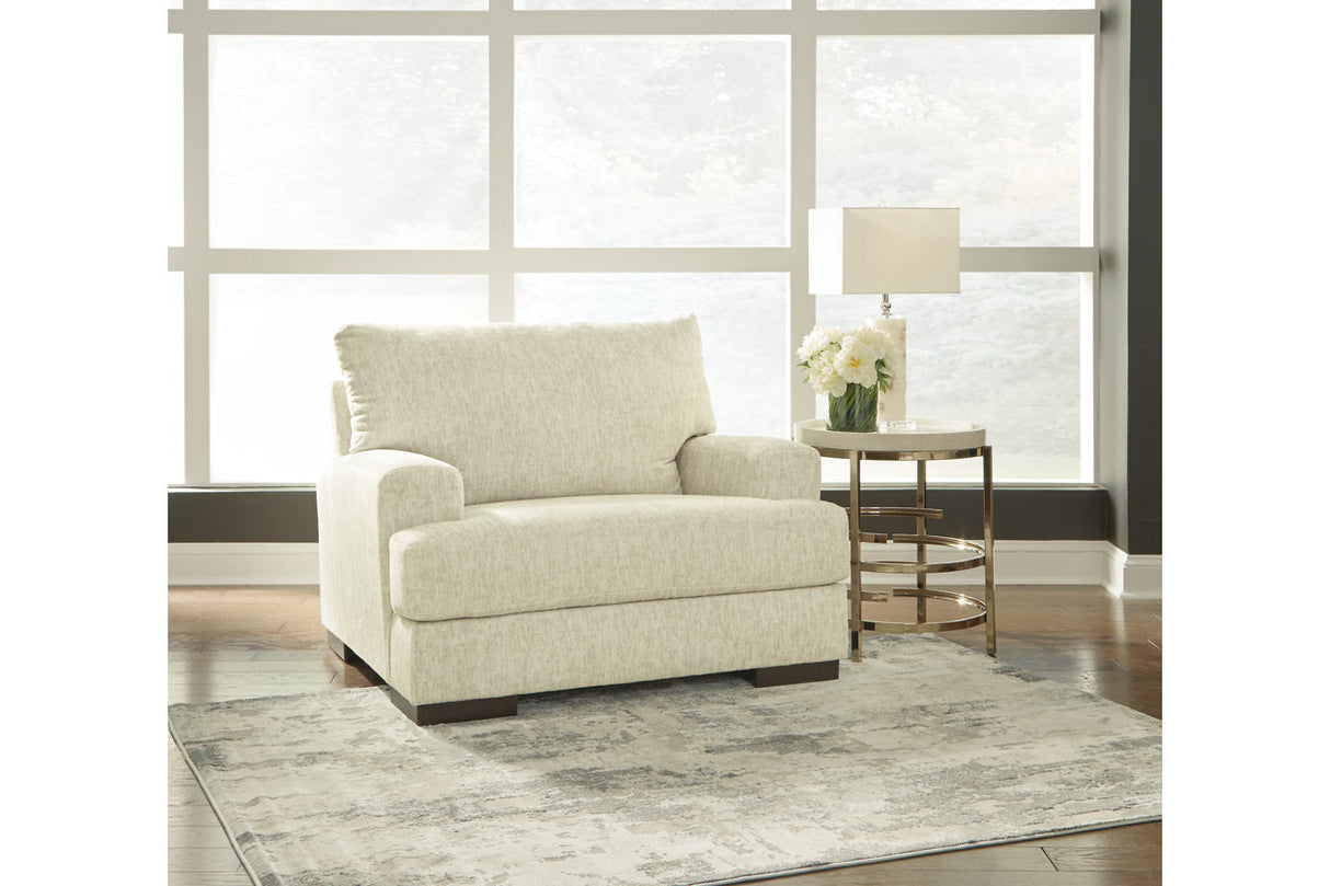 Caretti Parchment Sofa, Chair and Ottoman from Ashley - Luna Furniture