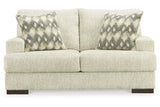 Caretti Parchment Sofa, Loveseat, Oversized Chair and Ottoman from Ashley - Luna Furniture