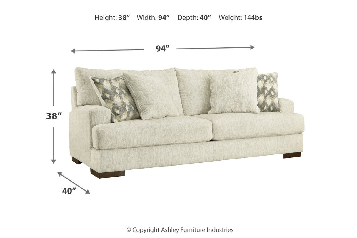 Caretti Parchment Sofa, Chair and Ottoman from Ashley - Luna Furniture