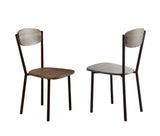 Blake Greywash 5-Piece Round Dining Set from Crown Mark - Luna Furniture