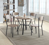 Blake Greywash 5-Piece Round Dining Set from Crown Mark - Luna Furniture