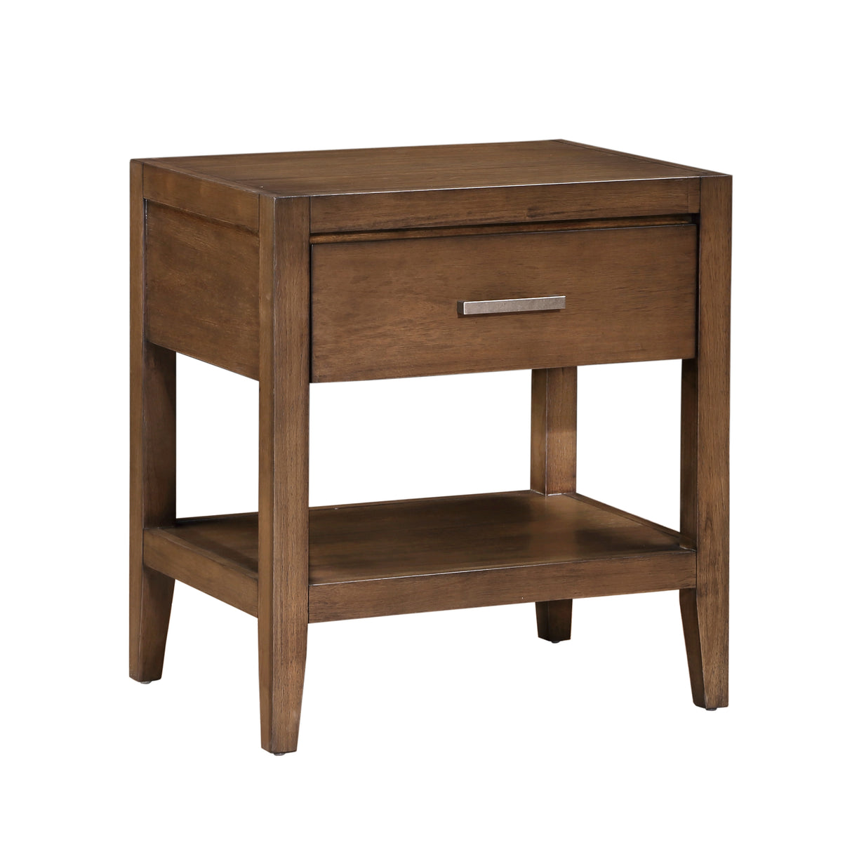 Evans Wire Brushed Light Brown Nightstand from Homelegance - Luna Furniture