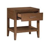 Evans Wire Brushed Light Brown Nightstand from Homelegance - Luna Furniture