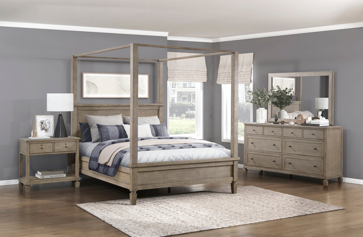 Marceline Gray Oak Mirror from Homelegance - Luna Furniture