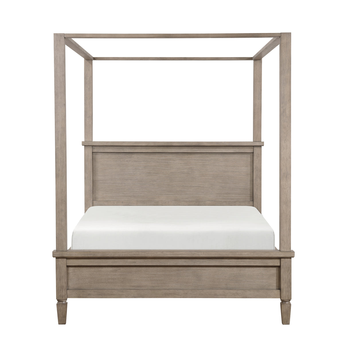 Marceline Gray Oak Eastern King Canopy Platform Bed from Homelegance - Luna Furniture