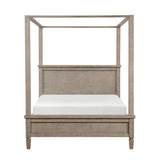 Marceline Gray Oak Eastern King Canopy Platform Bed from Homelegance - Luna Furniture