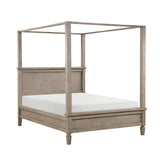 Marceline Gray Oak Eastern King Canopy Platform Bed from Homelegance - Luna Furniture