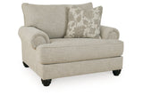 Asanti Fog Oversized Chair and Ottoman from Ashley - Luna Furniture