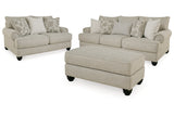 Asanti Fog Sofa, Loveseat and Ottoman from Ashley - Luna Furniture