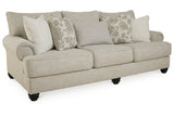 Asanti Fog Sofa, Loveseat and Ottoman from Ashley - Luna Furniture