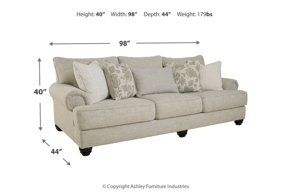 Asanti Fog Sofa, Loveseat and Ottoman from Ashley - Luna Furniture