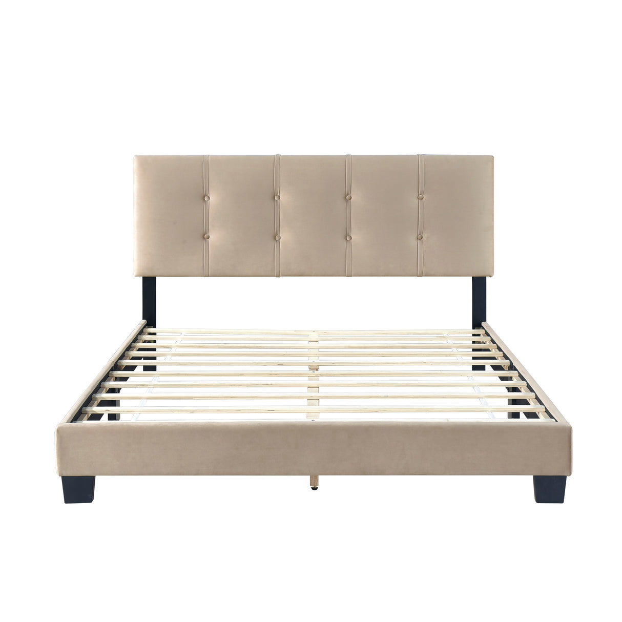 Bari Brown Queen Platform Bed from Homelegance - Luna Furniture