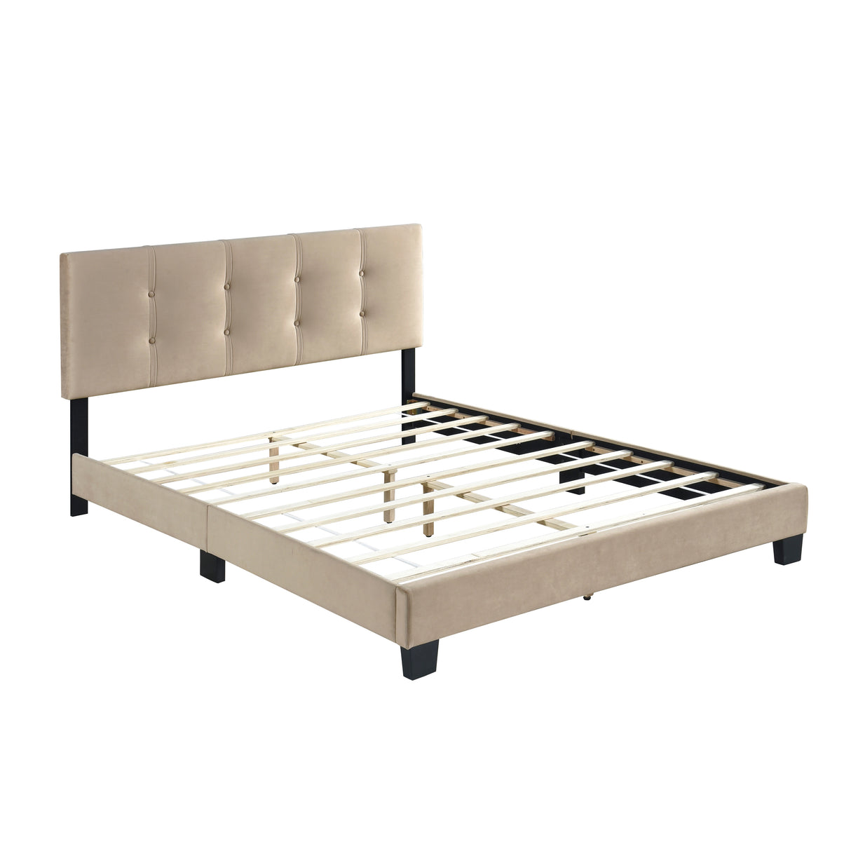 Bari Brown Queen Platform Bed from Homelegance - Luna Furniture