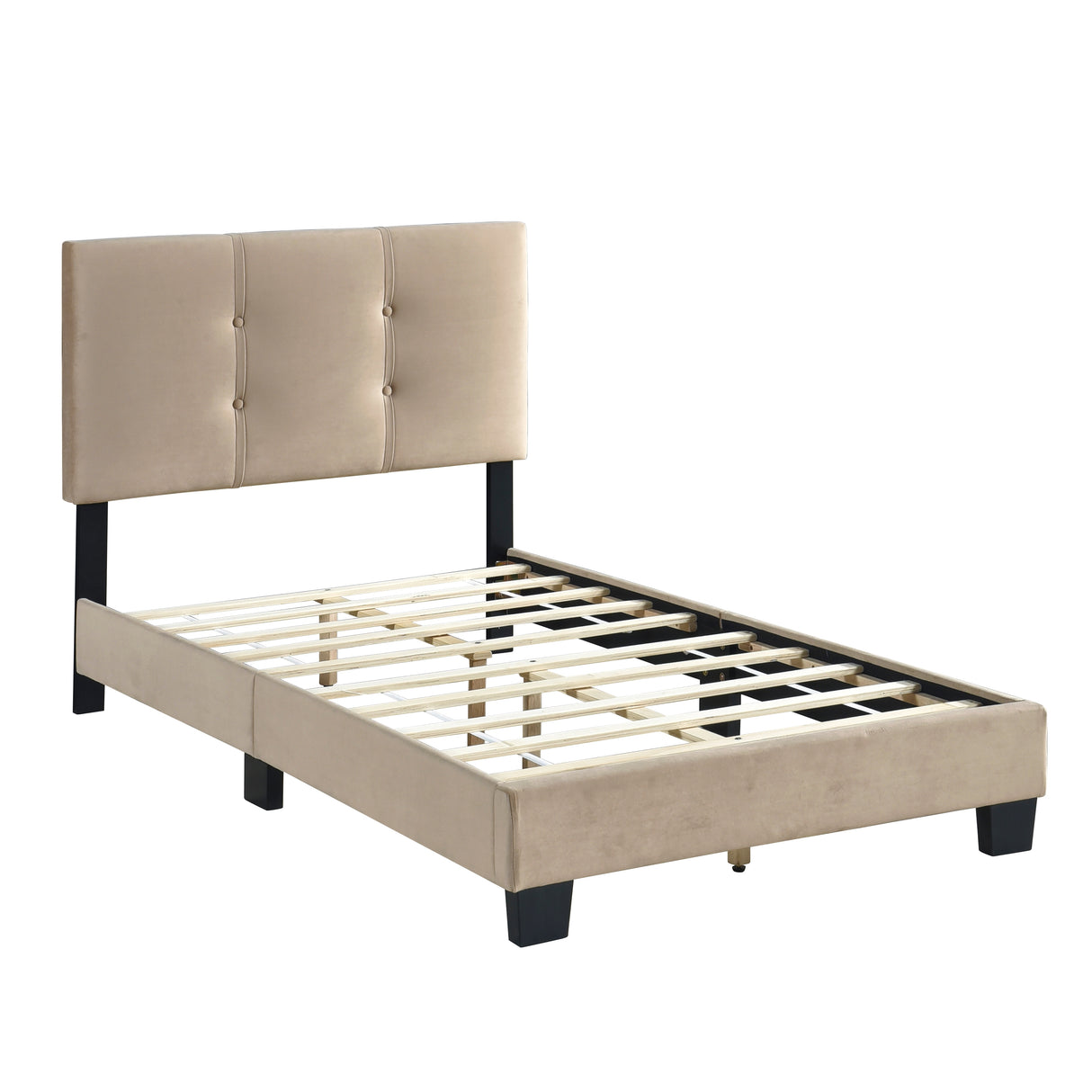 Bari Brown Twin Platform Bed from Homelegance - Luna Furniture