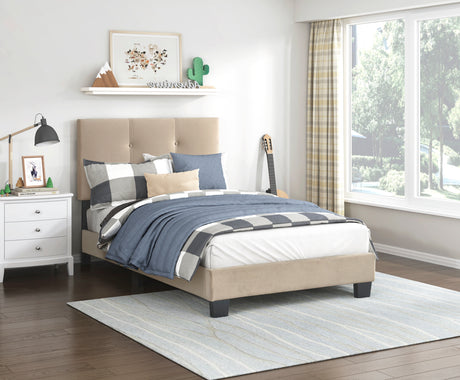 Bari Brown Twin Platform Bed from Homelegance - Luna Furniture