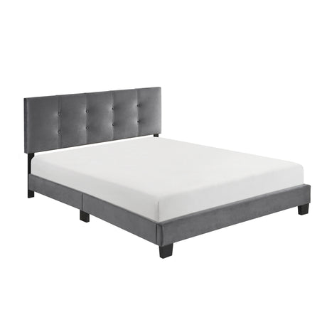 Bari Dark Gray Queen Platform Bed from Homelegance - Luna Furniture