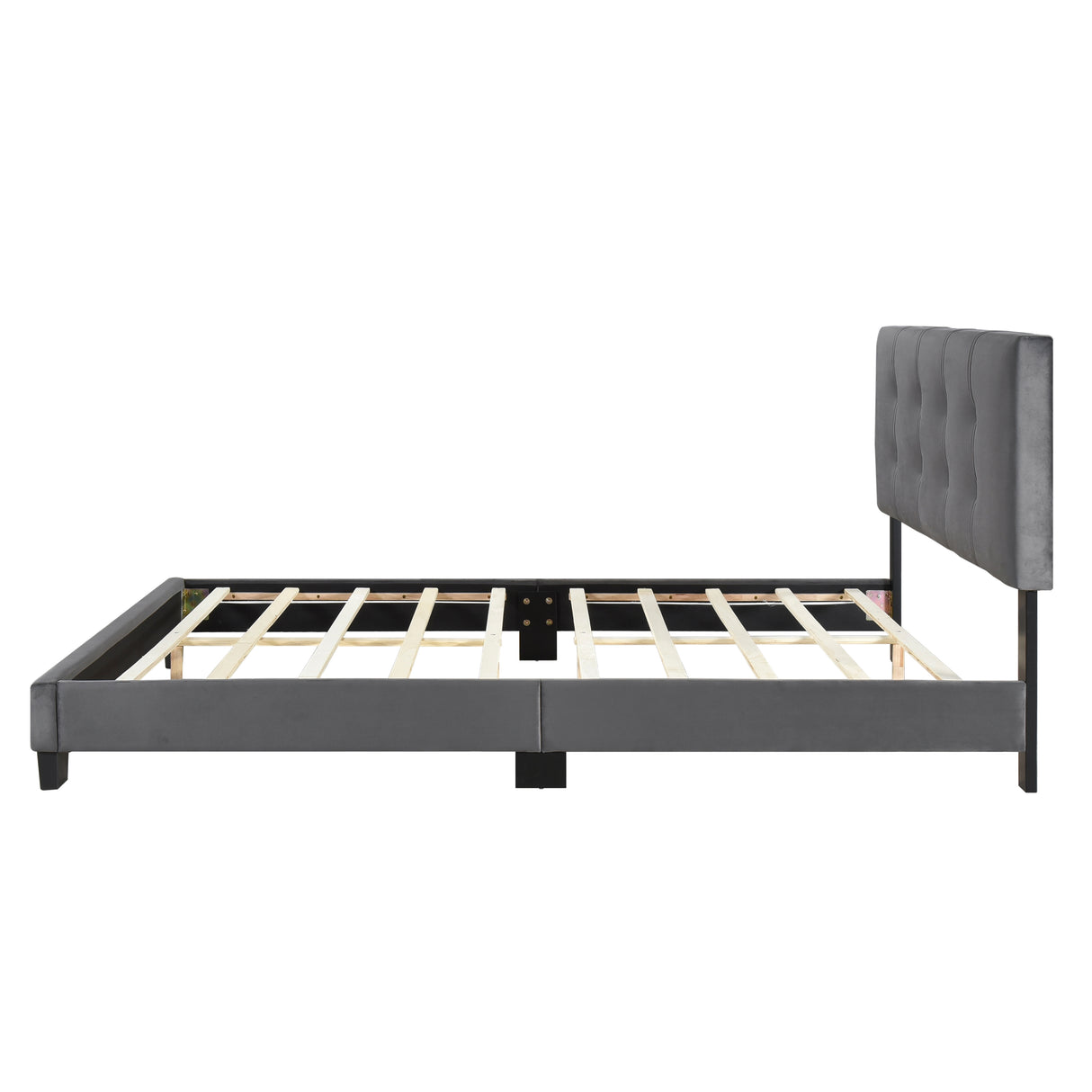 Bari Dark Gray Queen Platform Bed from Homelegance - Luna Furniture