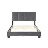 Bari Dark Gray Full Platform Bed from Homelegance - Luna Furniture