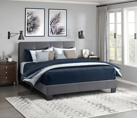 Bari Dark Gray Full Platform Bed from Homelegance - Luna Furniture