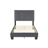 Bari Dark Gray Twin Platform Bed from Homelegance - Luna Furniture