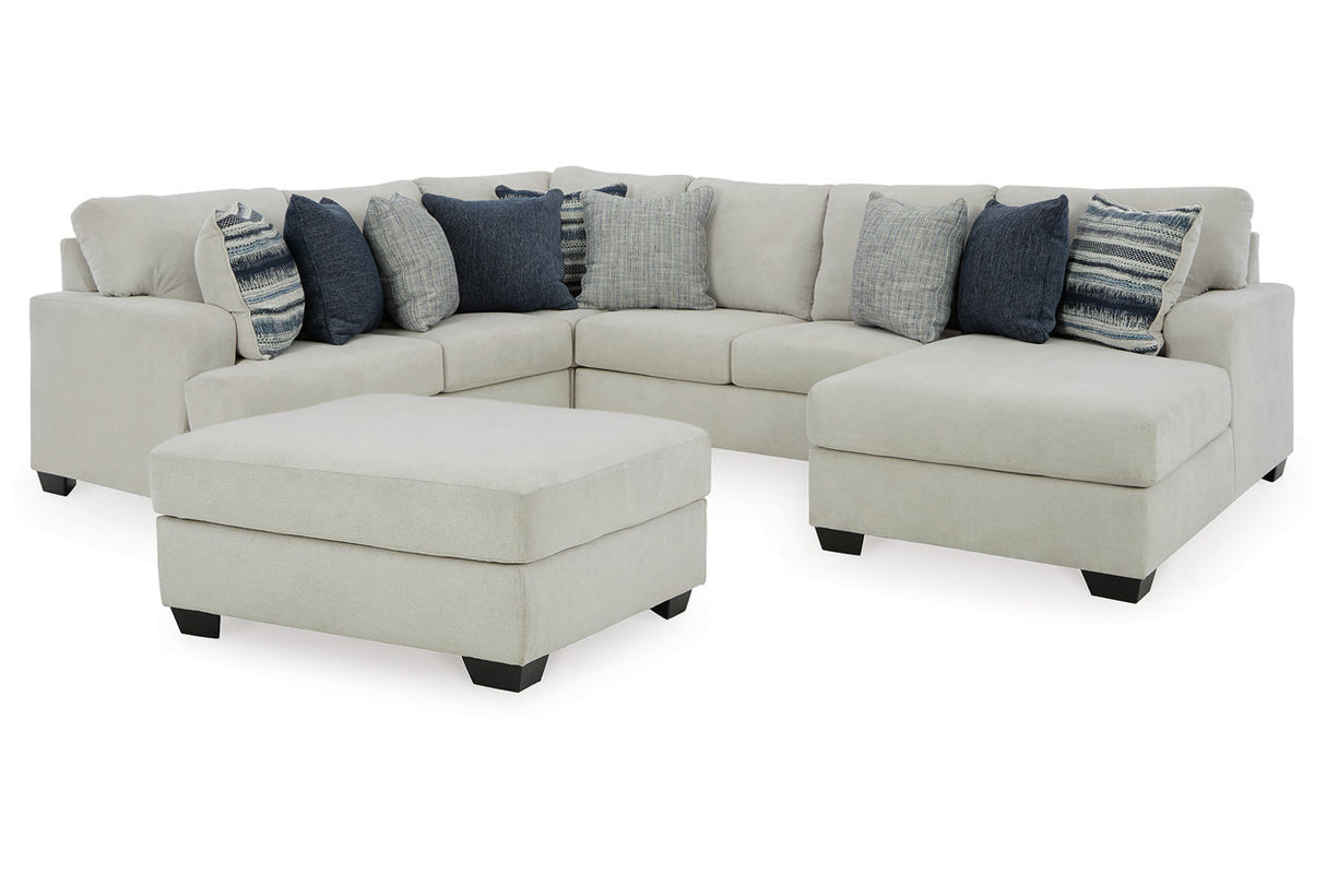 Lowder Stone 4-Piece Sectional with Ottoman -  Ashley - Luna Furniture