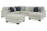 Lowder Stone 4-Piece Sectional with Ottoman -  Ashley - Luna Furniture