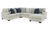 Lowder Stone 4-Piece Sectional with Ottoman -  Ashley - Luna Furniture