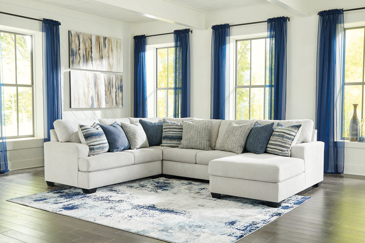 Lowder Stone 4-Piece Sectional with Ottoman -  Ashley - Luna Furniture